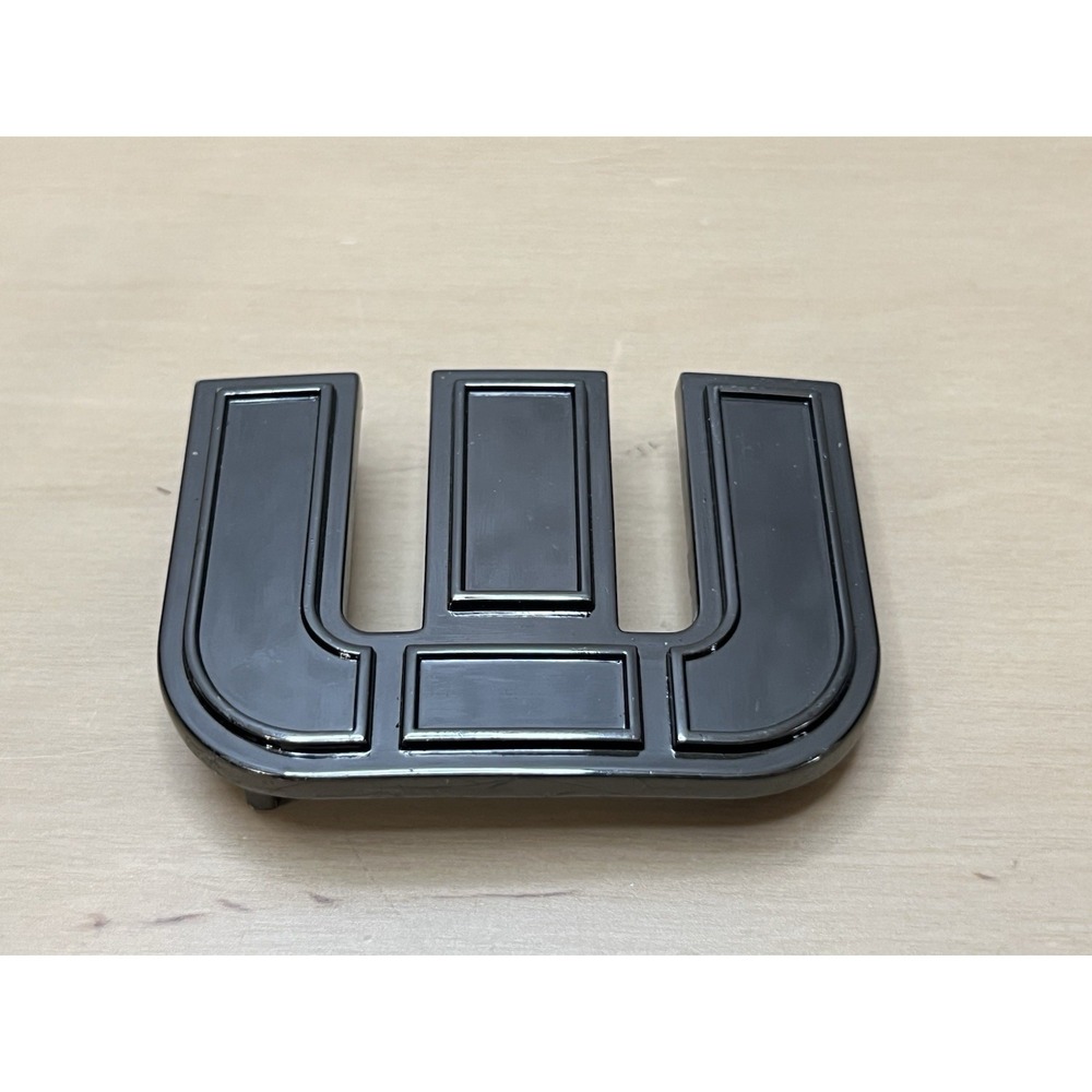 Vintage Letter W Belt Buckle Black Silver Tone Initial Monogram Western Style